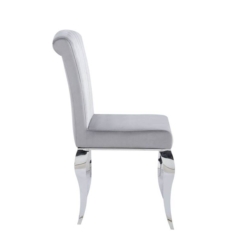 Velvet/chrome chair (gray) Velvet/chrome chair (gray)