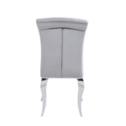 Velvet/chrome chair (gray) Velvet/chrome chair (gray)