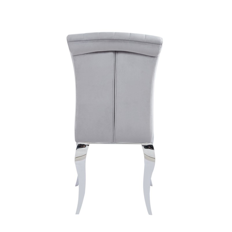 Velvet/chrome chair (gray) Velvet/chrome chair (gray)