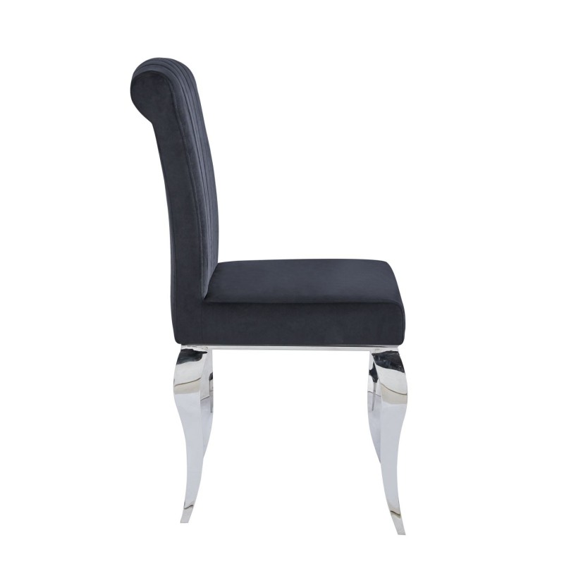 Velvet/chrome chair (black) Velvet/chrome chair (black)