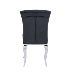 Velvet/chrome chair (black) Velvet/chrome chair (black)