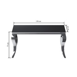 Table (black/chrome) 90x150 Table (black/chrome) 90x150