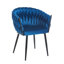 Silla de terciopelo (azul)
