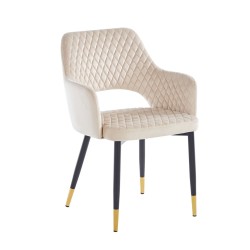 Samtstuhl (beige)