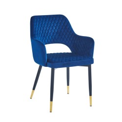 Samtstuhl (blau)