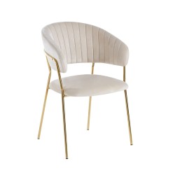 Samtstuhl (beige)