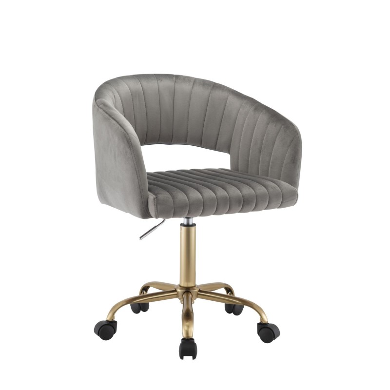 Velvet swivel chair (gray)