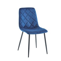 Samtstuhl (blau)