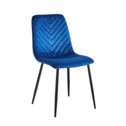 Samtstuhl (blau)