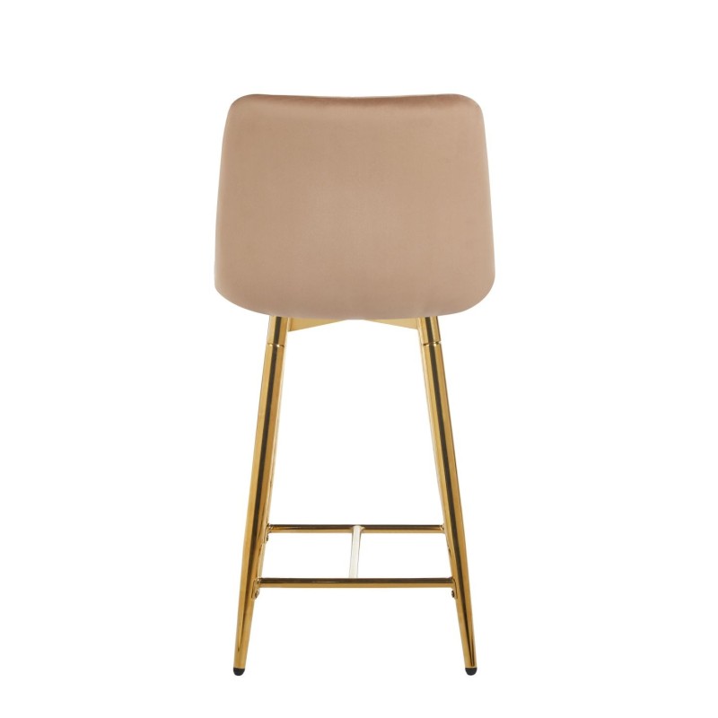 Velvet Cappuccino Bar Stool (golden frame) Velvet Cappuccino Bar Stool (golden frame)