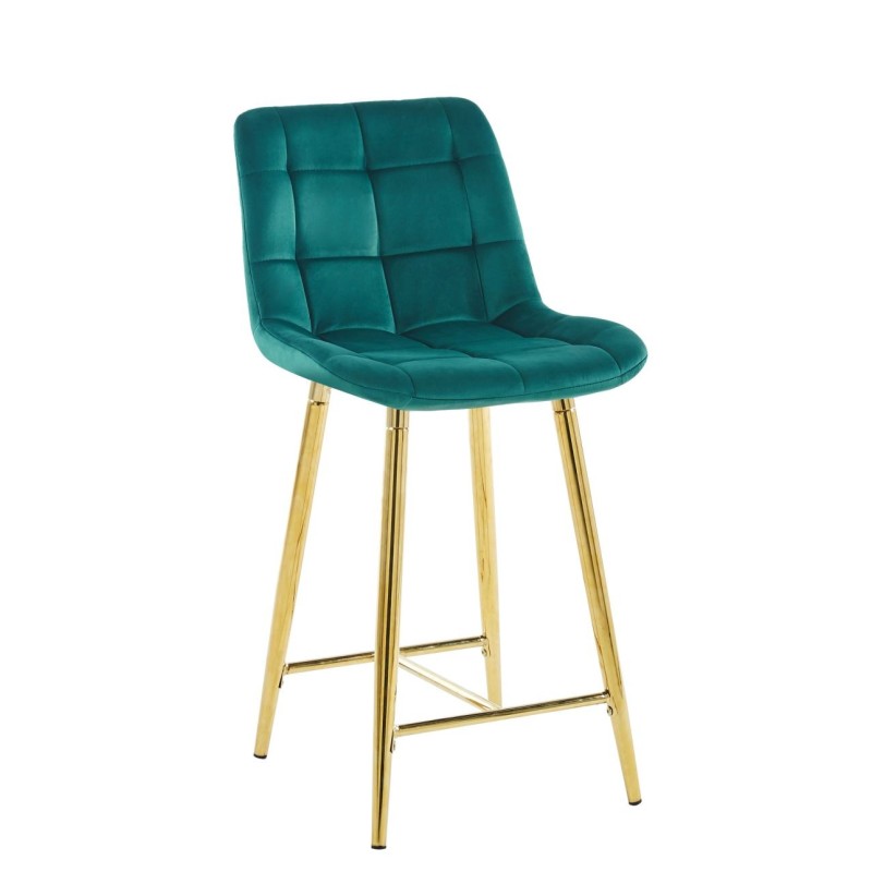 Green velvet bar stool (gold frame) Green velvet bar stool (gold frame)