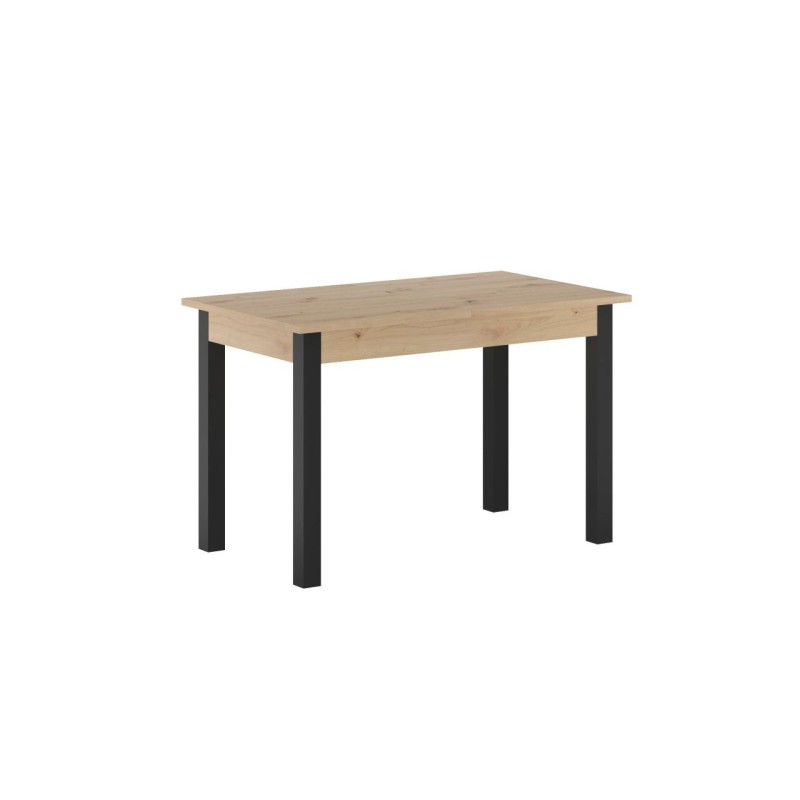 Extendable table (artisan oak + black) 120(160)x70