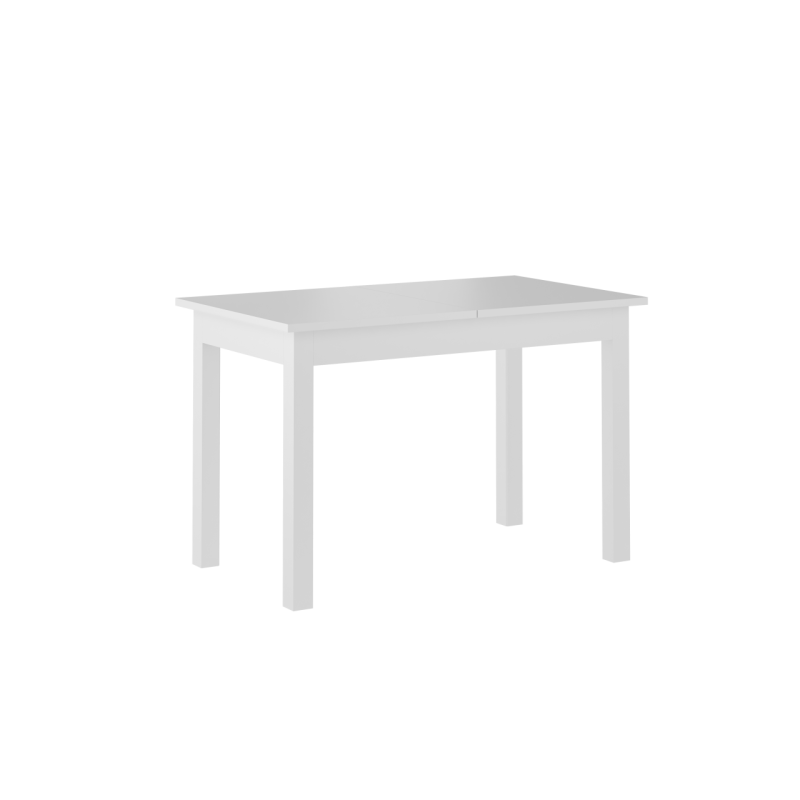 Ausziehbarer Tisch (weiß) 120(160)x70