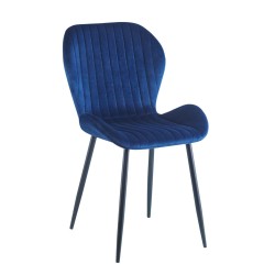 Samtstuhl (blau)