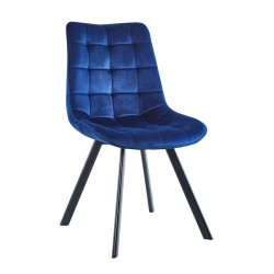 Samtstuhl (blau)