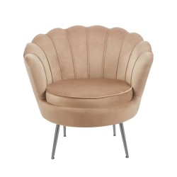 Fotel velvet (cappuccino) /nogi srebrne/ Fotel velvet (cappuccino) /nogi srebrne/