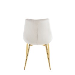Samtstuhl (beige) / goldene Beine Samtstuhl (beige) / goldene Beine