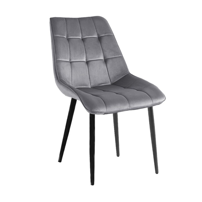 Velvet chair (gray) / black legs Velvet chair (gray) / black legs