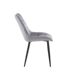 Velvet chair (gray) / black legs Velvet chair (gray) / black legs