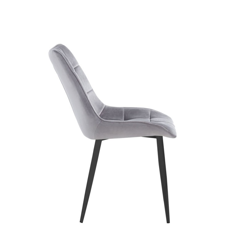 Velvet chair (gray) / black legs Velvet chair (gray) / black legs