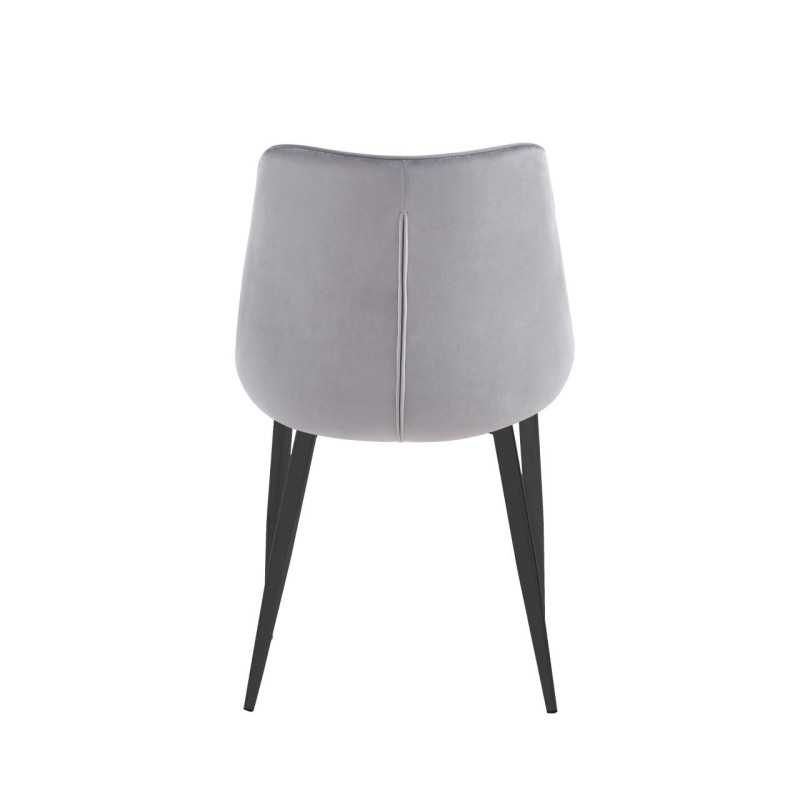 Velvet chair (gray) / black legs Velvet chair (gray) / black legs