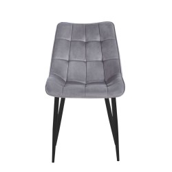 Velvet chair (gray) / black legs Velvet chair (gray) / black legs