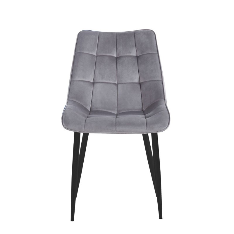 Velvet chair (gray) / black legs Velvet chair (gray) / black legs
