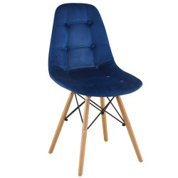 Samtstuhl (blau)