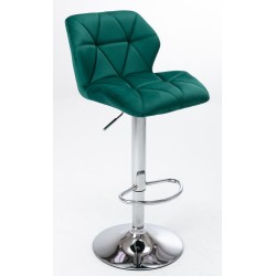 Velvet bar stool (green)