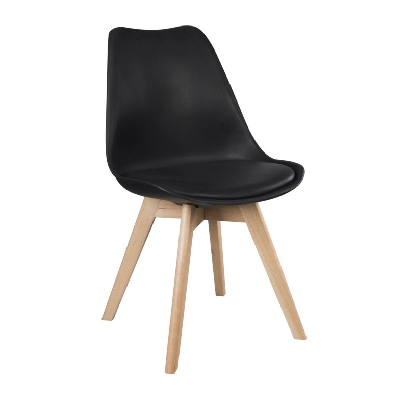 Chair (black) (1 pack of 4 pieces) Chair (black) (1 pack of 4 pieces)