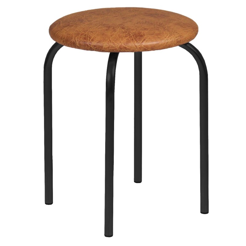 Stool (walnut) - black frame