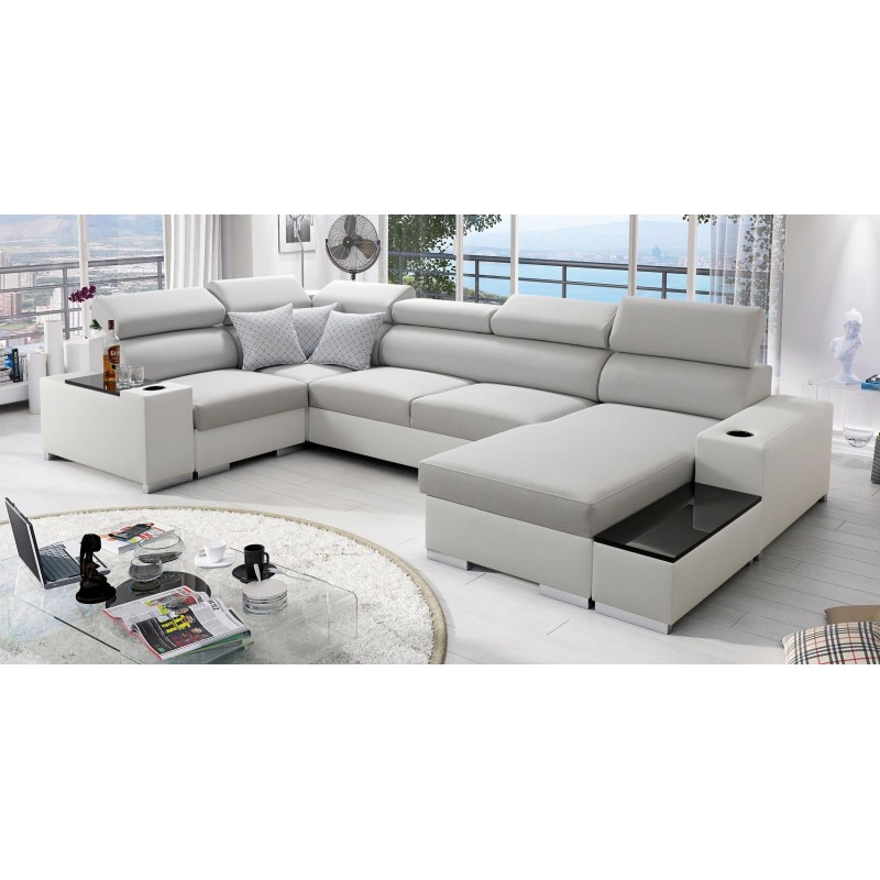 Sofá esquinero en U Napoli IV Maxi con función de cama - lujo y comodidad en tu sala de estar. Sofá esquinero en U Napoli IV Maxi con función de cama - lujo y comodidad en tu sala de estar.
