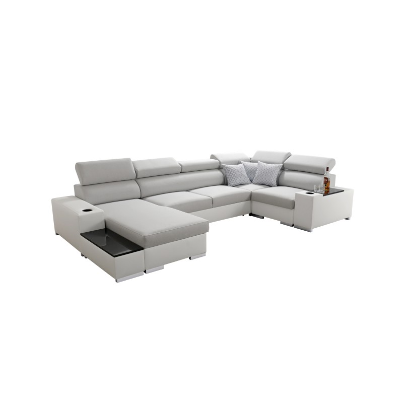 Sofá esquinero en U Napoli IV Maxi con función de cama - lujo y comodidad en tu sala de estar. Sofá esquinero en U Napoli IV Maxi con función de cama - lujo y comodidad en tu sala de estar.