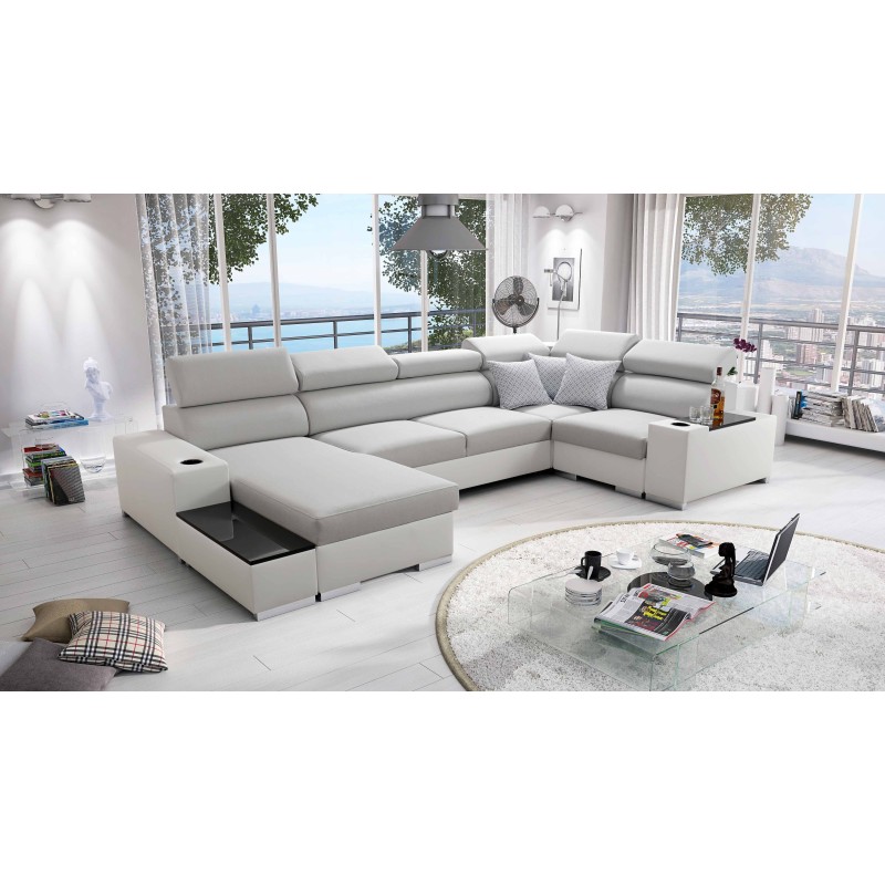 Sofá esquinero en U Napoli IV Maxi con función de cama - lujo y comodidad en tu sala de estar. Sofá esquinero en U Napoli IV Maxi con función de cama - lujo y comodidad en tu sala de estar.