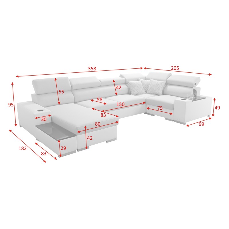 Ecksofa U Napoli IV Maxi mit Schlaffunktion - Luxus und Komfort in Ihrem Wohnzimmer Ecksofa U Napoli IV Maxi mit Schlaffunktion - Luxus und Komfort in Ihrem Wohnzimmer