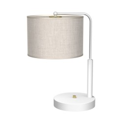 LINO Desk Lamp WHITE / LINEN 1xE27