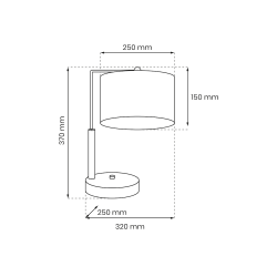 LINO WHITE / LINEN desk lamp 1xE27 LINO WHITE / LINEN desk lamp 1xE27