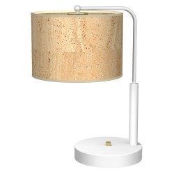Cork Desk Lamp 1xE27 White / Cork