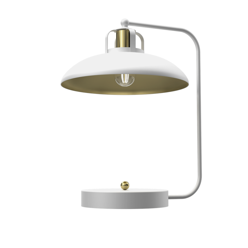 Lampka biurkowa Felix 1xE27 Biały/Złoty Lampka biurkowa Felix 1xE27 Biały/Złoty