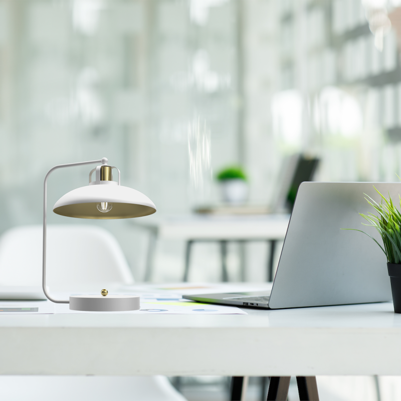Felix Desk Lamp 1xE27 White/Gold Felix Desk Lamp 1xE27 White/Gold