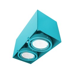 DECKENLAMPE BLOCCO TÜRKIS 2x7W GU10 LED