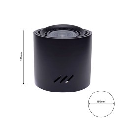 CEILING LAMP TUBO BLACK 1xAR111 (WITHOUT BULB) CEILING LAMP TUBO BLACK 1xAR111 (WITHOUT BULB)