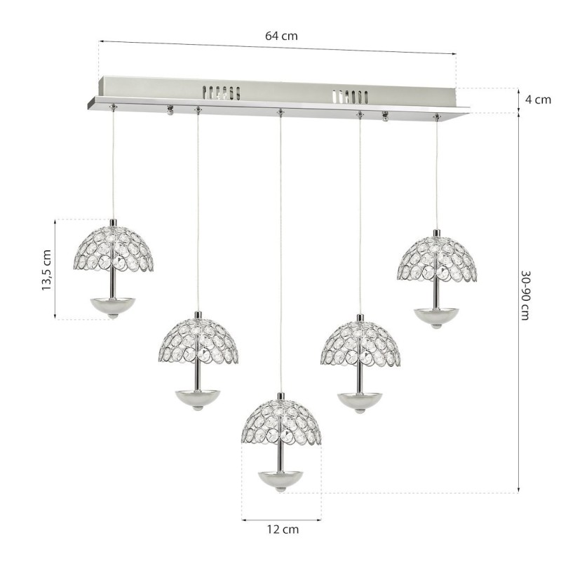 ПІДВІСНА ЛАМПА VENUS 5x5W LED ПІДВІСНА ЛАМПА VENUS 5x5W LED