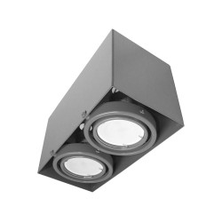 BLOCCO GREY CEILING LAMP 2x7W GU10 LED