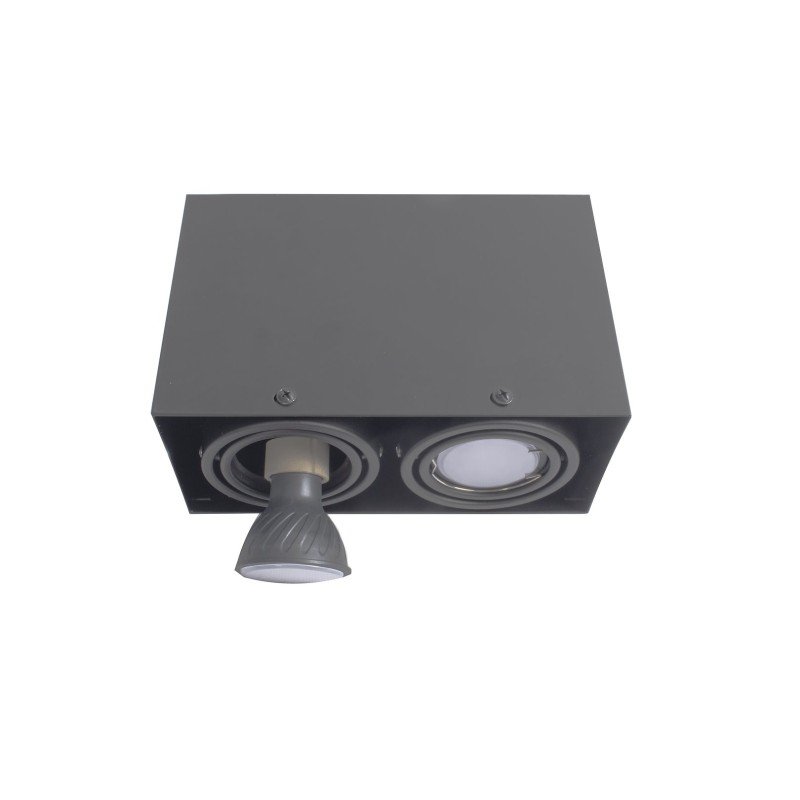 BLOCCO GRAY CEILING LAMP 2x7W GU10 LED BLOCCO GRAY CEILING LAMP 2x7W GU10 LED