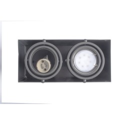 LÁMPARA DE TECHO BLOCCO GRIS 2x7W GU10 LED LÁMPARA DE TECHO BLOCCO GRIS 2x7W GU10 LED