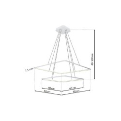 NIX WHITE 50W LED PENDANT LAMP NIX WHITE 50W LED PENDANT LAMP