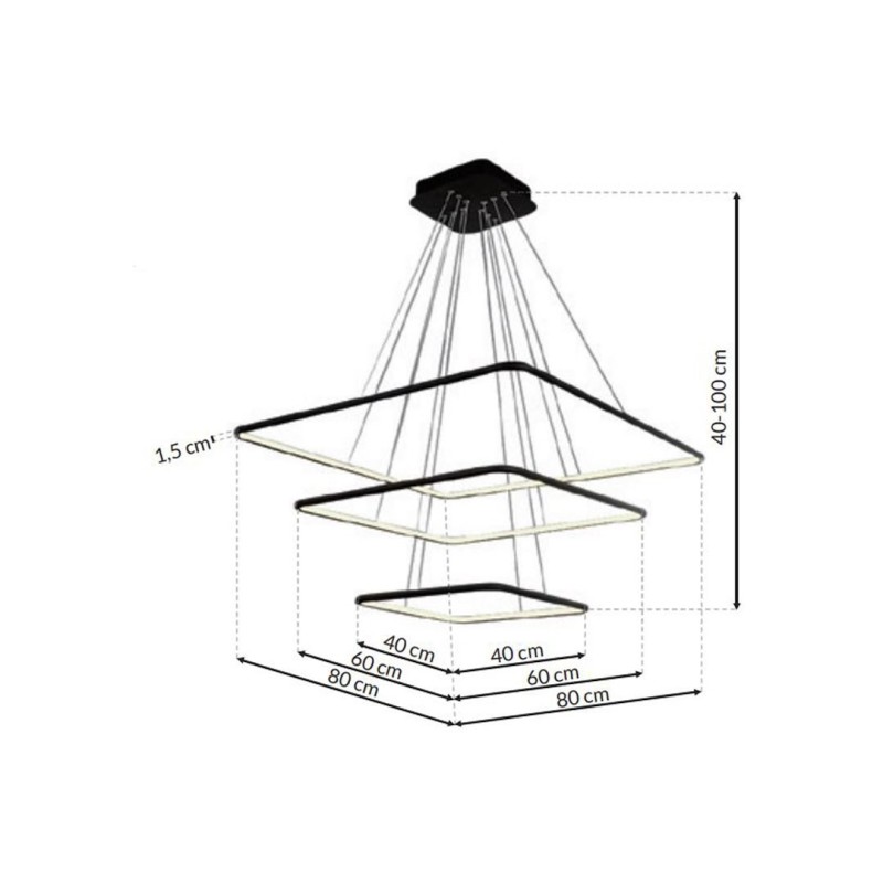 NIX BLACK 117W LED PENDANT LAMP NIX BLACK 117W LED PENDANT LAMP