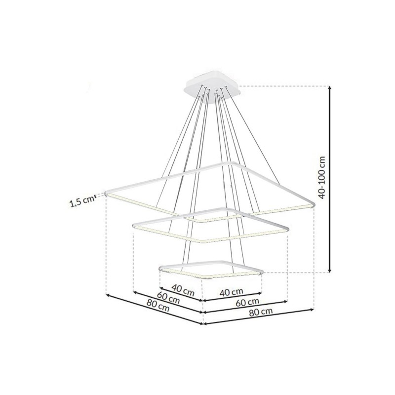 NIX WHITE 117W LED PENDANT LAMP NIX WHITE 117W LED PENDANT LAMP