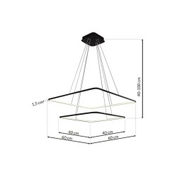 NIX BLACK 50W LED PENDANT LAMP NIX BLACK 50W LED PENDANT LAMP
